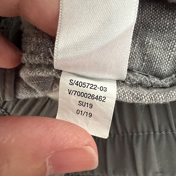 Athleta 100% Linen Shorts Womens Size 6 High Rise Gray Pull On 3.5 Inch Inseam - Picture 6 of 6